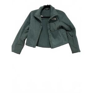 North Face kids green sz M (10) polyester and fleece outdoor hiking jacket #1555